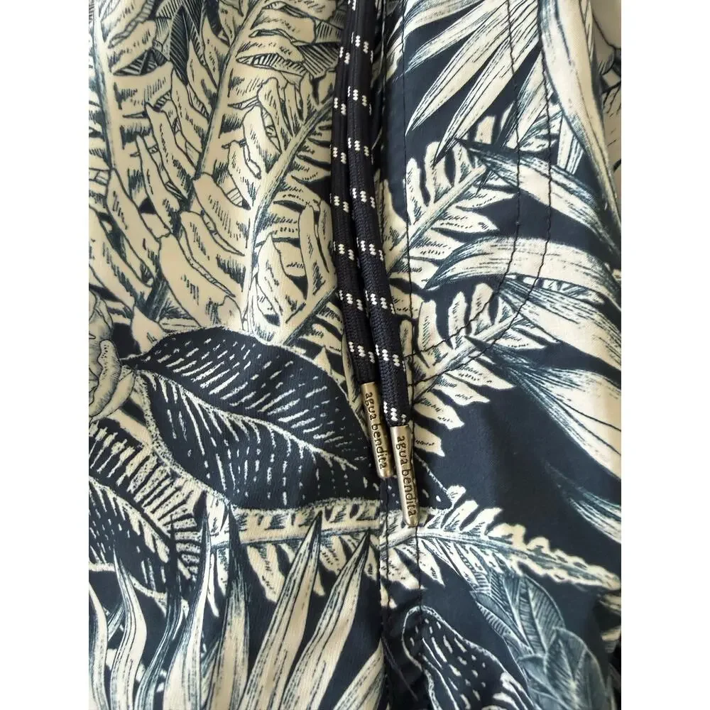 Agua Bendita Men’s Swim Trunks Joe Hawaiian Print Size 34